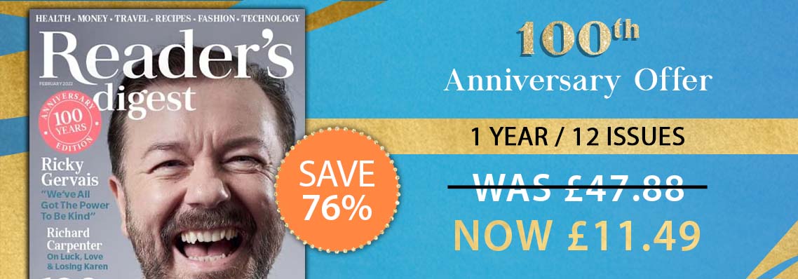 Readers Digest 100th anniversary. 1 year under £12